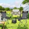 Afbeelding van Outsunny Liggende Campingstoel - Metaal, Oxford-stof - 125L x 48B x 90H cm - Grijs