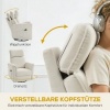 Afbeelding van Homcom Elektrische Relaxfauteuil - Stof ,Meerlaags Hout - Crèmewit 91x78x105 cm