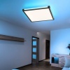 Afbeelding van RGB LED Paneel Deckenlamp met afstandsbediening, 24W, 1400lm, zwart, 45x7,1 cm