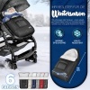 Afbeelding van KIDUKU Wintervoetenzak voor kinderwagen - Wasbare voetenzak met ritssluiting, zwart, 95x50x30 cm