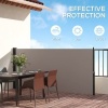 Afbeelding van Outsunny Tuinscherm van polyester, aluminium en metaal in lichtgrijs