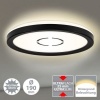 Afbeelding van BRILONER - LED Plafondlamp met backlight decoratie 12W 4000K Ø 19cm wit-zwart kunststof