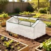 Afbeelding van Outsunny Kas van Metaal, PE - 180L x 90B x 70H cm - Wit