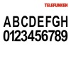 Afbeelding van TELEFUNKEN - Huisnummers en brievenbusletters A-H, cijfers 0-9, zwart, zelfklevend, weerbestendig