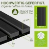 Afbeelding van TRESKO® 2 stuks akoestische houten panelen 120x60x2,1 cm incl. 4 kleerhaken | Zwart eiken 3D wandpan