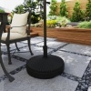 Afbeelding van Outsunny Zwarte Sonnenschirmstandaard tot 28 kg, Rond, voor Ø34/38 mm parasols, Balkon, Tuin