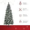 Afbeelding van HOMCOM Kunstkerstboom Ø 55 x 150 cm met 464 pvc-punten en 28 ananasdecoraties