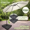 Afbeelding van Tillvex Parasol Ø 350 cm met zwengel, hoes en windbescherming - Waterdicht en UV-beschermend