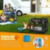 Afbeelding van TRESKO® Opvouwbare hondenbox met likmat en spatel, S, 50 x 34 x 34 cm, zwart