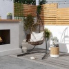 Afbeelding van Outsunny Hangstoelstandaard met grote basis, robuust metaal, 150 kg, zwart