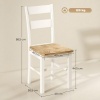 Afbeelding van HOMCOM Eetkamerstoel van Rubberhout 50,5L x 40B x 88,5H cm Eikenkleur