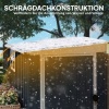 Afbeelding van Outsunny Stalen Tuinhuis 128L x 193B x 181H cm - Donkergrijs