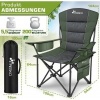 Afbeelding van TRESKO® Opvouwbare Campingstoel tot 150 kg met Armleuningen en Bekerhouder