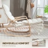 Afbeelding van HOMCOM Schommelstoel Polyester 106-123L x 67B x 92H cm Crèmewit