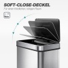Afbeelding van HOMCOM Sensorafvalbak RVS 39L x 27B x 66H cm Zilver