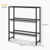 Afbeelding van HOMCOM kratjesrek - staal - 103L x 33B x 113,5H cm - zwart