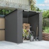 Afbeelding van Outsunny Tuinopbergtent - Verzinkt staal, PE - 187L x 120B x 204H cm - Donkergrijs