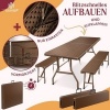 Afbeelding van KESSER® Biertafel met banken opvouwbaar biertafelset 73 x 180 x 75cm | 2x bierbanken 1x biertafel | 