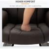 Afbeelding van HOMCOM Relaxfauteuil met voetensteun - Kunstleer, staal - Zwart
