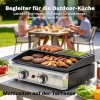Afbeelding van Outsunny Gasbarbecue van roestvrij staal - 51,5L x 44B x 21H cm - Zwart