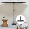 Afbeelding van Outsunny Betonnen parasolstandaard Halfrond voor parasols met 34/38/48mm buisdiameter, Zwart