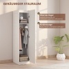 Afbeelding van HOMCOM Kledingkast Spaanplaat 40L x 52B x 180H cm Wit