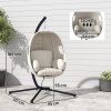 Afbeelding van Outsunny Schommelstoel - Verzinkt staal, polyester - 117L x 95B x 180H cm - Lichtgrijs