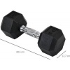 Afbeelding van HOMCOM Set van 2 korte zeshoekige halters A91-018V01