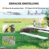 Afbeelding van Outsunny Witte Bierbank van Metaal en Kunststof