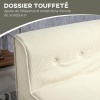 Afbeelding van HOMCOM 1-zits fauteuil met verwarming en opvouwbare matras, crèmekleurig corduroy