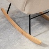 Afbeelding van HOMCOM - Schommelstoel - Fleece Look - Met Armleuningen - Beige