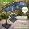 Afbeelding van Tillvex® Rechthoekige Aluminium Parasol Ø 330 cm met LED en Afdekking, 360° Draaibaar