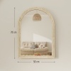 Afbeelding van Homcom Wandspiegel van Polystyreen en Glas - 50L x 2B x 70H cm - Beige