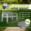 Afbeelding van Tillvex® Weerbestendige Tuinbank 2-3 Zits met Hoes & Kussens | Houtlook tot 300kg Belastbaar