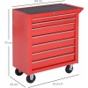 Afbeelding van DURHAND Werkstattwagen van staal - 69L x 33B x 75H cm - Rood