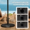Afbeelding van Outsunny Centrale Parasolvoet HDPE, Cement - 48,5L x 48,5B x 28,5H cm - Zwart