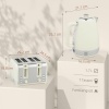 Afbeelding van HOMCOM Waterkoker- en Toaster-set, 1,7L, 2200W, Strix Thermostaat, 4-sleuven, Crèmewit+Zilver
