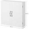 Afbeelding van Scandinavische wandkast voor badkamer - 60x60 cm - 2 deuren - matte witte afwerking