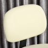 Afbeelding van HOMCOM barkruk - draaistoel met rugleuning - gestoffeerd - beige