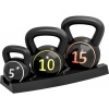 Afbeelding van SPORTNOW Kettlebell van kunststof, 18L x 18B x 24H cm - Zwart