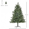 Afbeelding van HOMCOM Kerstboom PVC, PE, Metaal Ø75 x 150H cm Groen