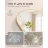 Afbeelding van SONGMICS Volledige lengte spiegel, 150 x 40 cm, boogvormig met standaard, lichtgouden frame