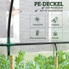 Afbeelding van Outsunny Kunststof en staal, wit - 300L x 80B x 157H cm - Kweekkas