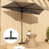 Afbeelding van Outsunny Betonnen parasolstandaard Halfrond voor parasols met 34/38/48mm buisdiameter, Zwart