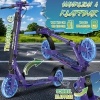 Afbeelding van RE:SPORT® Cityroller voor kinderen en volwassenen met LED, bel en draagband | Opvouwbare scooter met