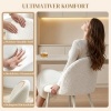 Afbeelding van HOMCOM Eetkamerstoel - Crème-wit, Polyester en Metaal, 57,5x50,5x78,5 cm