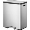 Afbeelding van EKO EcoCasa 2 recycling prullenbak 30+30 liter - RVS - Mat staal
