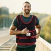 Afbeelding van HOMCOM Gewichtsw vest Oxford, metaal en zand, 60B x 50H cm, zwart en rood