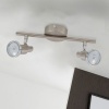 Afbeelding van BRILONER COOL - Plafondlamp - warm wit licht - GU10 fitting - draaibare opbouwspots - mat nikkel
