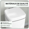 Afbeelding van HOMCOM 30L Pedaalemmer van roestvrij staal met softclose, compact en uitneembare binnenemmer, wit